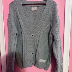 Taylor Swift Gray Cable Knit Cardigan